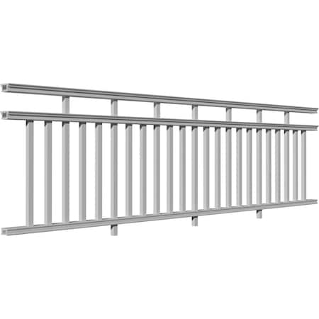 Ekena Millwork 36"H x 120"L Providence Three Line Level Rail Kit w/Reinforcements, 23 Balusters & Hardware ECLKT36X120